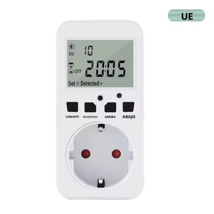 Tomacorriente Digital Multifuncional Con Temporizador Ciclo Programable Enchufe De Salida Con Interruptor 120V-60Hz 15A Con Enchufe UK/US/FR/EU - 1