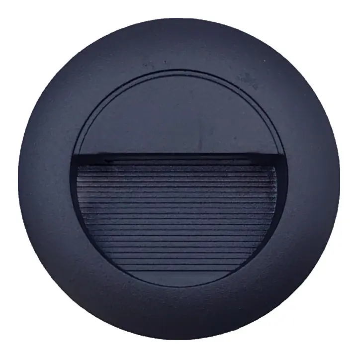 Baliza Exterior 3W Empotrable Negro Redondo CCT  3 TONOS DE LUZ/ CCT-WL85R-BK - 1