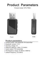 Transmisor y receptor Bluetooth 5,3 para coche, Kit de miniadaptador de Audio inalámbrico estéreo para Radio Fm, manos libres, llamada, alimentación USB - details 3