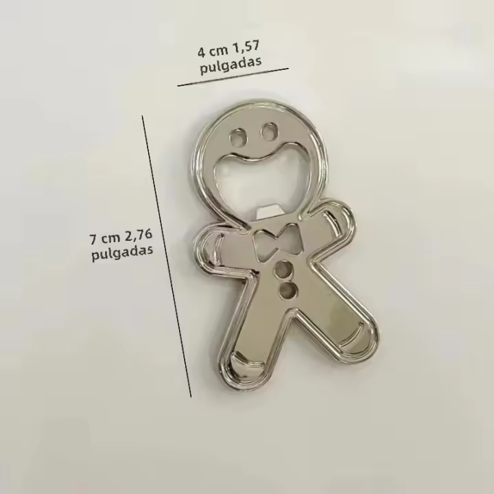 Abrepuertas De Hombrecillo De Jengibre Magnético Dual Propósito Accesorio De Cocina Aleación De Aluminio Portátil Pegatina Para Nevera - 1