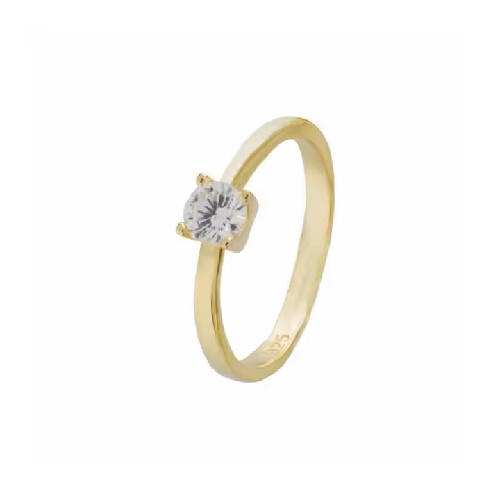 Anillo Solitario Dorado - SRN-201-098 - 1