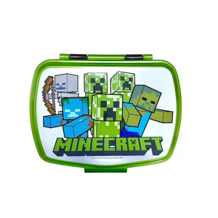 Minecraft Fiambrera Sandwichera Rectangular Infantil para Almuerzo Merienda - 1