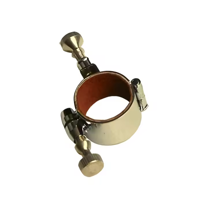Atril de Marcha Soporte atril de trombón Ø22 mm abierto con bisagra. Dorado - 1