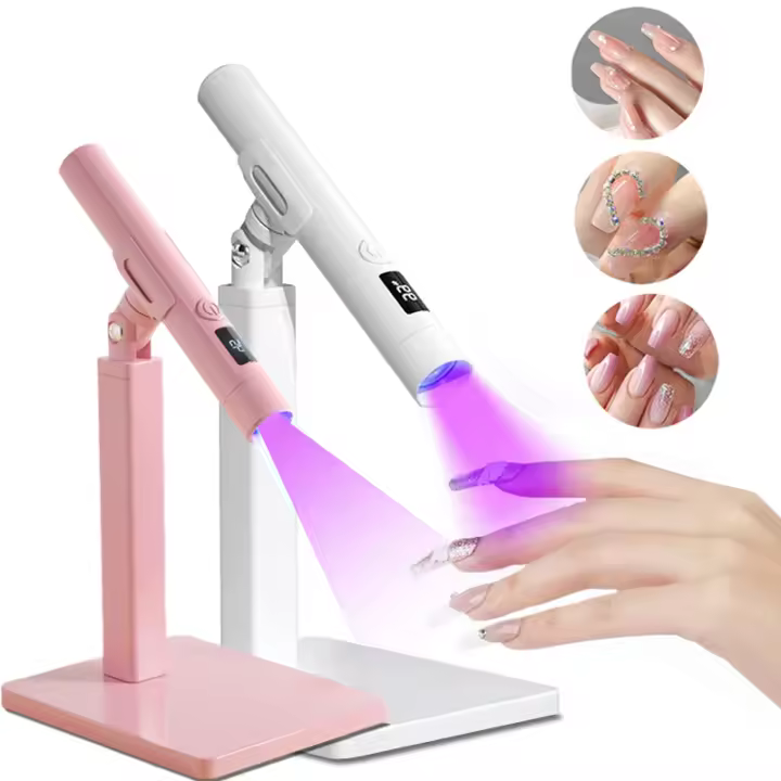 Lámpara Portátil Para Secado De Uñas UV LED Mini Con Soporte Para Manicura Profesional Secador De Uñas USB Recargable Material PP Potencia 3W - 1