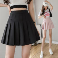 Falda Plisada Para Mujer 2024 Estilo Harajuku Color Sólido Cintura Alta Mini Falda Elegante Y Moda Tallas XS-3XL Algodón Y Spandex - details 2