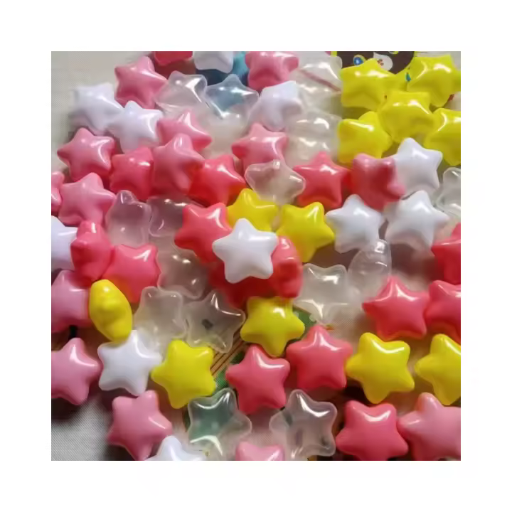 Pelotas Infantiles Multicolor Sin BPA para Piscina y Parque, Bolas Estrella para Niños y Bebés, Pack 50/100/200 Unidades, Juguete Sensorial en Rosa, Amarillo, Rojo, Blanco y Transparente - 1