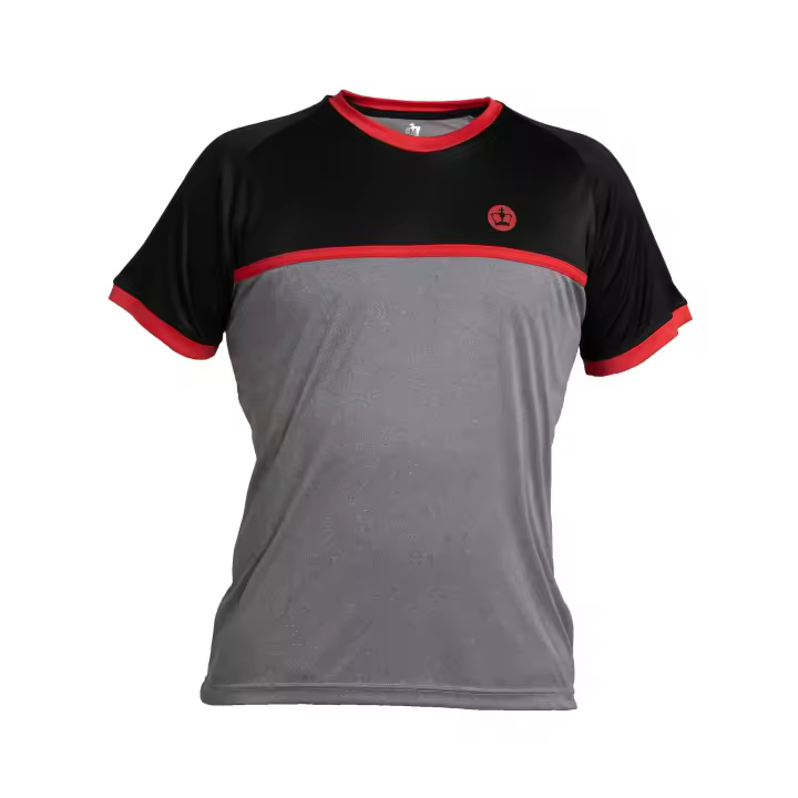 Black Crown - Camiseta Ares gris-negro   - Poliéster y Elastano - Ligereza, movilidad y comodidad dentro de la pista - Transpirable - 1
