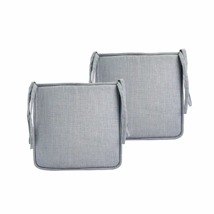 Cojín Silla Elegante y Cómodo, Cojín Asiento Transpirable de Con Funda Imitación Lino, Pack de 6 Unidades, 40 x 40 x 2 cm - 1