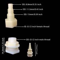 2Pcs Conector De Tanque De Agua Para Ganadería Plástico Barbado Unión De Pagoda Juego De Salida E Inlet Para Pollos Conejos Y Otros Animales Domésticos - details 6