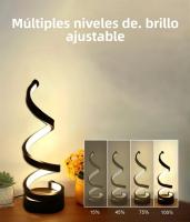 Lámpara De Noche LED Creativa En Forma De Espiral Táctica Con 3 Colores Dimmerable USB Para Decoración De Dormitorio Oficina Escritorio Estilo Moderno - details 0