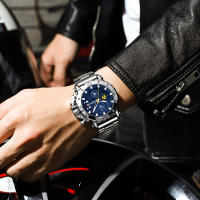 Reloj De Pulsera De Lujo Para Hombres CRRJU Grande Dial En Acero Inoxidable Impermeable Cronógrafo Con Fecha Relogio Masculino - details 11