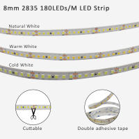 Tira De Luz LED SMD2835 DC24V 180LEDs/m 8mm 5M 10M WW CW NW Suave Barra De Lámpara Dimmable Iluminación Lineal Para Decoración De Habitaciones - details 2