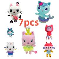 Juguete De Peluche Animal Gaby 7pcs Casa De Gato Cartoon Mermaid Para Niños Relleno De Algodón PP Tamaño 8-20CM Unisex - details 2