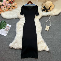 Vestido Bodycon Largo De Invierno Y2K Bordado Para Mujer Vestido De Knit Moda Verano Emparejado Con Chaleco Traje De Oficina - details 7