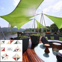 Vela de Sombra Impermeable Triangular Canopy de Protección al Sol Instalación Fácil en Jardín, Patio, Piscina Material de Oxford - details 8