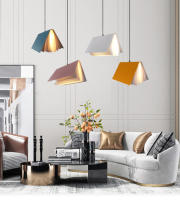 Lámpara Colgante Creativa De Libro Moderno Para Comedor Cocina IslaSuspension Lámpara De Techo Artística Metálica Blanco Negro Rosa Azul Adecuada Para Sala De Estar Estudio Dormitorio Hotel - details 6