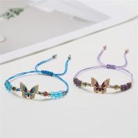 Pulsera Ajustable De Moda Con Colgantes De Mariposa De Aleación Y Diamantes Cristal Para Mujeres Pulsera De Cadena Sin Cierre - details 2