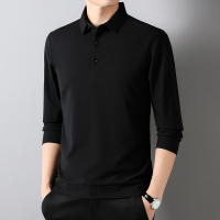 Camisa Polo De Manga Larga Para Hombre Estilo Casual Transpirable Y Cómoda Para El Verano Tejido De Gasa Sólido De Algodón Blends - details 19