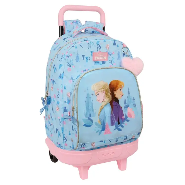 Mochila Grande con Ruedas Compact Extraible Frozen "Ice Magic" 33X45X22Cm (Safta 612573918) - 1