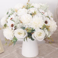 Bouquet De Rosas Artificiales Para Bodas Y Navidad Decoración De Sala De Estar Para Vaso Plantas Falsas Para El Hogar DIY - details 3