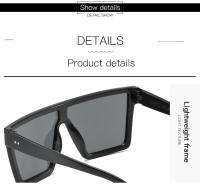 Gafas De Sol Retro Para Mujer Con Marco Grande UV400 Gradiente Negro Diseñador Un Pieza Ciclismo Polímero Transpirable Y Duradero - details 11
