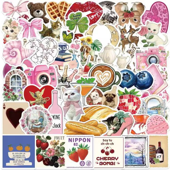 50pcs Pegatinas Aestéticas De Pinterest Para Decoración DIY En Cuaderno Portátil Teléfono Maleta Y Helmo Resistente Al Agua Para Jóvenes De 14 Años En Adelante - 1