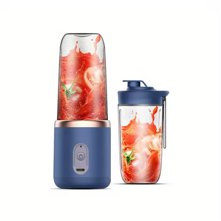 Batidor De Frutas Portátil Eléctrico Doble Copa Máquina De Batido Y Smoothies Auxiliar Para Cocina Hacer Jugo En Casa - 1
