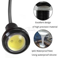 Lámpara LED Roja De Águila 18MM Para Coche DRL Luz Diurna Freno De Inversión Luz De Parqueo Señal De Giro Para Motocicleta Luz Antiniebla Universal 12V 9W - details 5