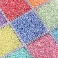 Acerca De 300 Piezas De Perlas De Arroz De Vidrio De Alta Calidad Hechas a Mano Perlas Coloreadas Fantasma Perlas De Núcleo Teñido Perlas Sueltas Para DIY - details 0