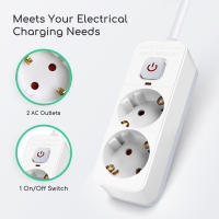 Aigostar Regleta Enchufes de 2/3/5 Enchufes, Alargador Enchufe 3 metros con Interruptor, Blanco - details 5