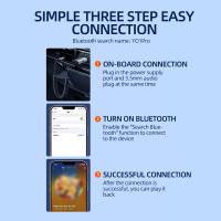 Adaptador Bluetooth 5.3 Para Coche Con USB Dongle Estéreo Inalámbrico Jack AUX 3.5mm Mando De Música Con Micrófono Y Slot TF Para Llamadas Handsfree - details 12