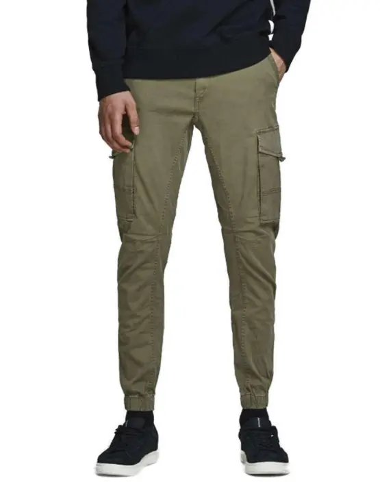 Pantalón Jack&Jones Paul cargo verde militar para hombre - 1