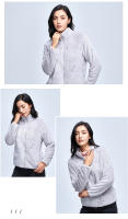 Nueva Estilo Otoño Invierno Chaqueta De Coral Polar Para Mujer Cierre De Cremallera Exterior De Poliéster Suave Y Cálida Ropa Casual - details 8