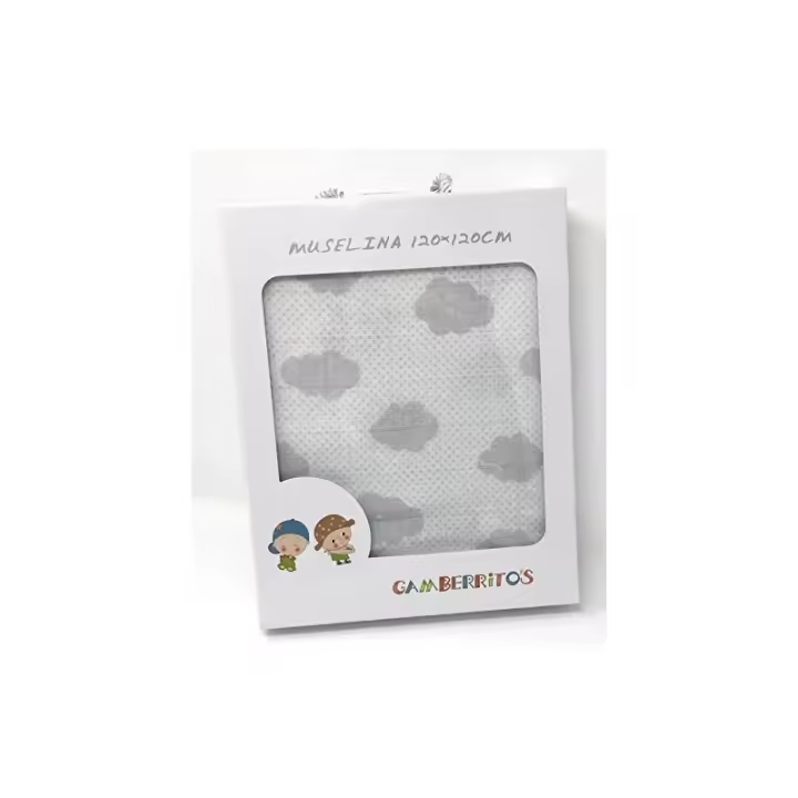 Muselina Extra larga 120 x 120 Multifunción, 100% Algodón - Nube gris - 1