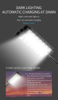 Lámpara De Pared Solar LED Con Sensor De Movimiento PIR Luz Solar Para Callejón Control Remoto 3 Modos Para Jardín - details 4