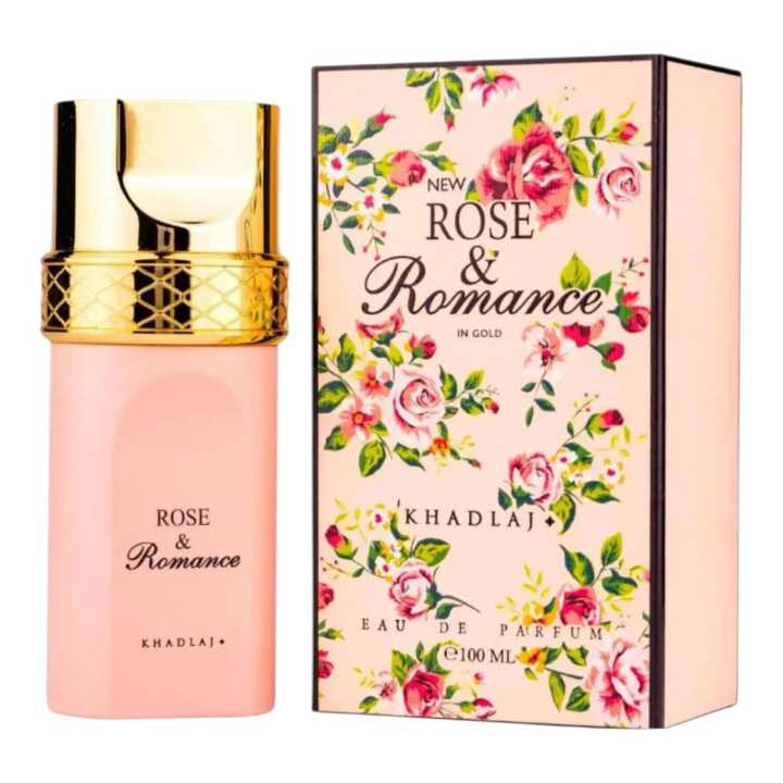Khadlaj Romance in Gold - Perfume floral oriental femenino con rosa fresca, jazmín y vainilla ligera, estela elegante… — oferta en Miravia
