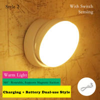 Lámpara De Pared LED Con Sensor De Movimiento Y Recarga 360° Rotación Para Armario Iluminación De Cama Protección Ocular Luz Nocturna Redonda - details 4