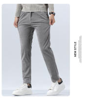 Pantalones Casuales Para Hombre De Cordón Otoño E Invierno Versátiles Y Moda Pantalones Largos Tejidos De Poliéster Y Algodón Estilo Recto Cierre De Cremallera - details 17