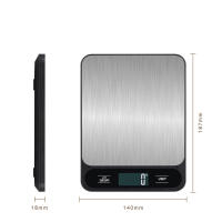 Báscula Digital De Alimentos 10kg 1g Báscula Electrónica De Cocina 5kg 1g Para Hornear Medida En Gramos Y Ounces Acero Inoxidable - details 1