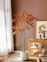 Árbol De Maple Artificial 70-140cm Hojas De Cola De Pollo De Seda Planta Japonesa Falsa Para Decoración De Jardín Y Habitaciones - details 4