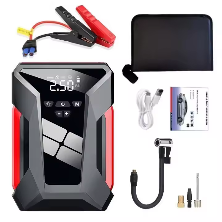 Portable 28000mAh Car Jump Starter 150PSI Tire Inflator Multifunctional Automotive Emergency Power Powerbank Air Pump with Bag - 1