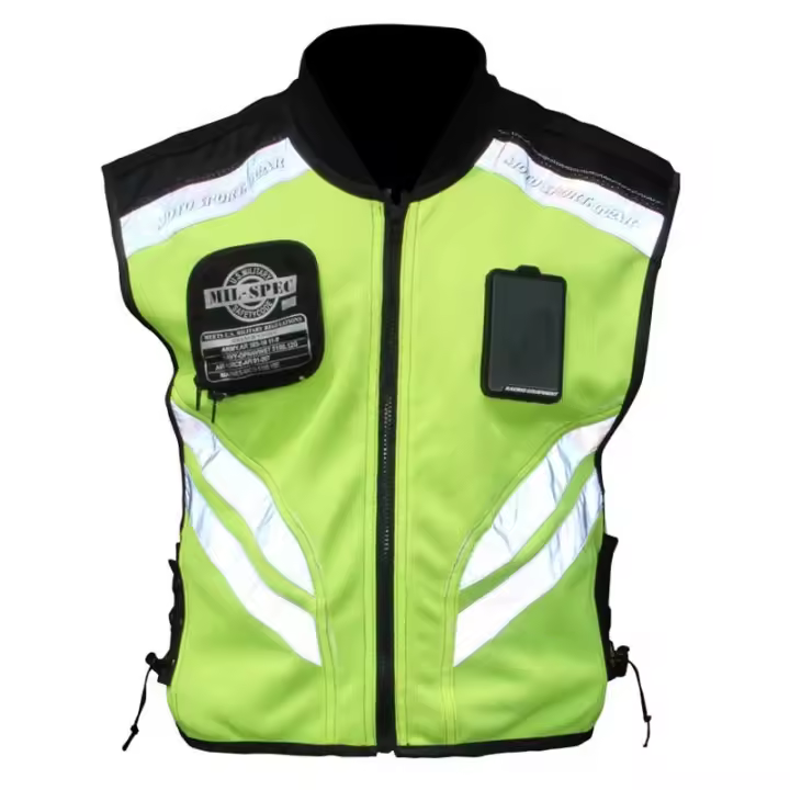 Chaqueta De Motocicleta Reflector Vest High Visibility Nocturna Brillante Prenda De Seguridad Para Tráfico Ciclismo Uniforme De Equipo JK-22 Unisex - 1