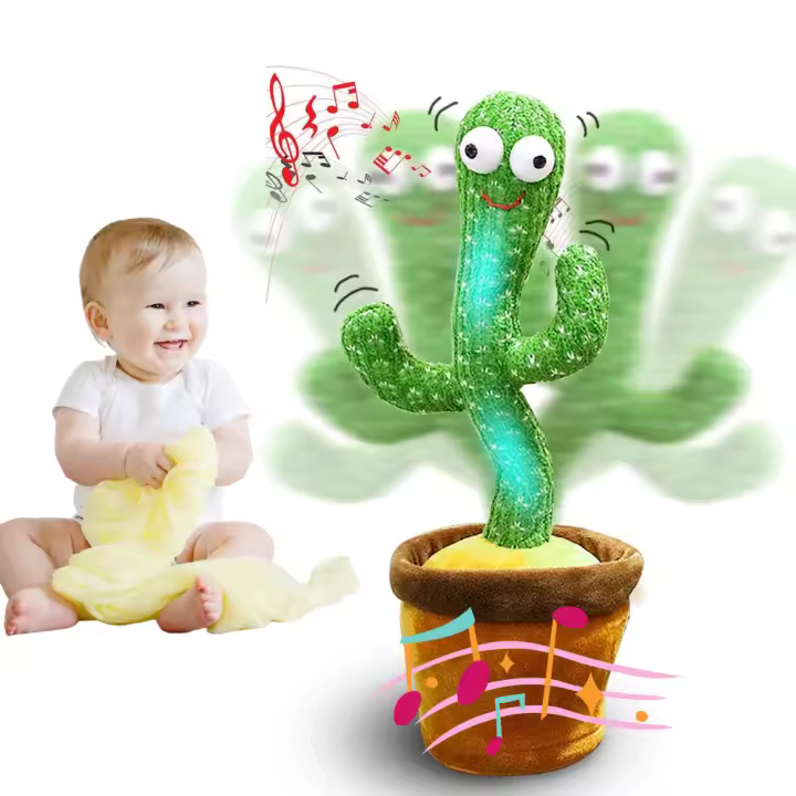 MAGIC SELECT Cactus Bailarín con Luces y 120 Canciones. Juguete de Peluche que Baila y Repite. Decorativo y Educativo para Niños - 1