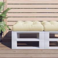 vidaXL Cojín para palés tela estampado de hojas 60x61,5x10 cm en color Diseño de hojas/Antracita/Rojo y más | acolchados duraderos para sofás de jardín terraza exterior - details 6