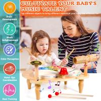 Juego De Música Para Bebés Y Niños Tabla De Música Multifuncional De Madera Set De Batería Educativo Juguete Musical Para Niños Regalo Para Bebé - details 2