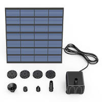 Bomba De Fuente Solar 2.5W Con 6 Boquillas Y Tubo De Agua De 4 Pies Para Baño De Pato Piscina Y Otros Lugares Al Aire Libre - details 1