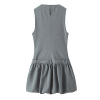 Vestido Sin Mangas De Cuello Redondo Para Mujer Estilo Europeo Y Americano Ajustado Cómodo Swing Amplio De Otoño 2024 - details 3