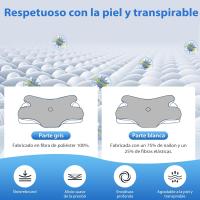 Almohada de espuma viscoelástica, almohada cómoda, almohada de apoyo para el cuello, almohada ergonómica para dormir de lado (gris) - details 5