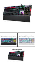 Teclado Mecánico AULA F2088 Punk Keycap Retro 104 Teclas Con Perilla RGB Retroiluminación Teclado De Juegos Con Anti-ghosting Y Soporte Para Muñeca - details 9