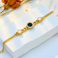 Pulsera De Acero Inoxidable 316L Con Numeros Romanos Redondos Para Mujer Y Niñas Pulsera De Cadena De Enlace Moda Regalo Para Fiesta - details 9